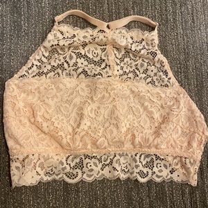 Size L Soft Pink Lace Bandeau
